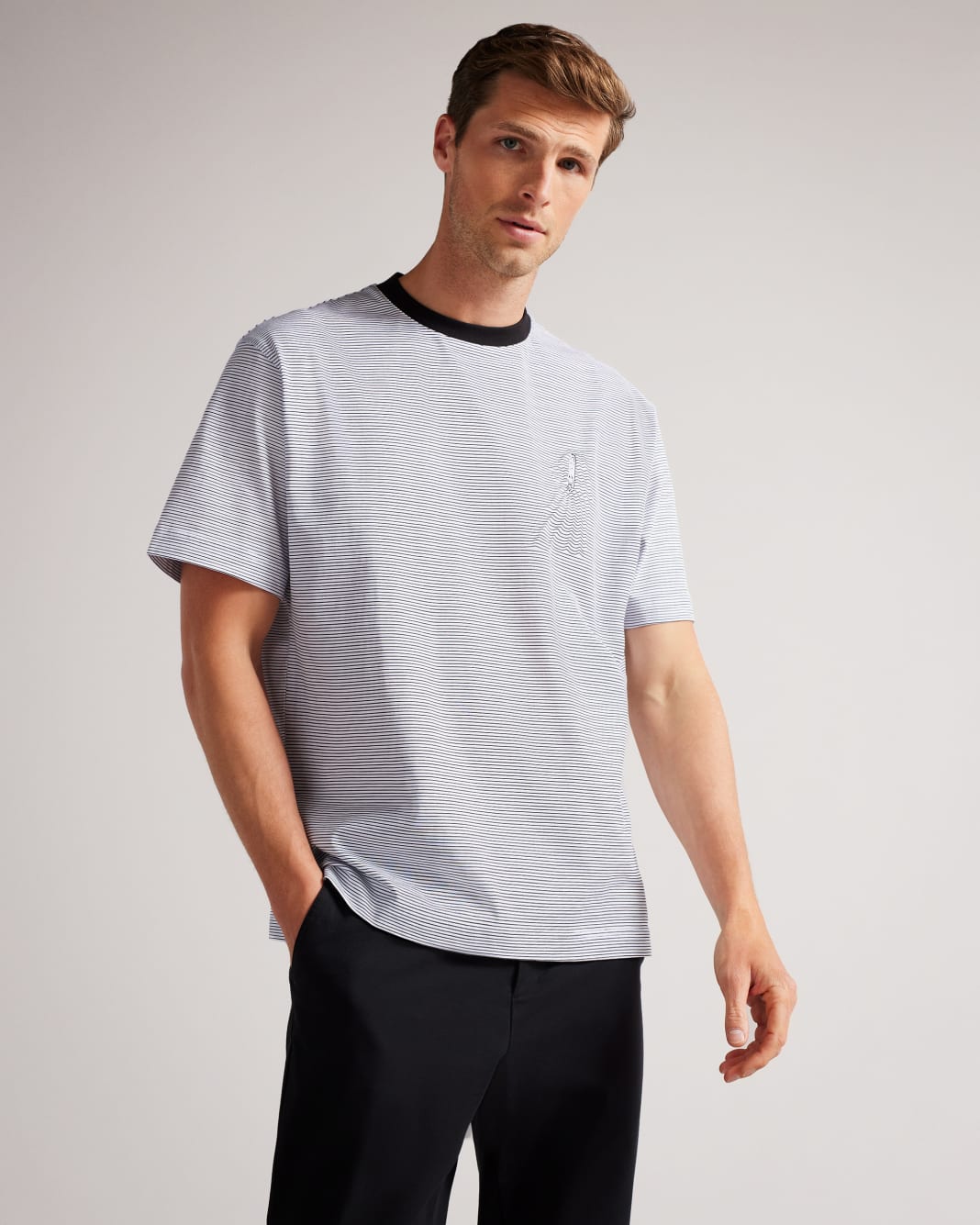 테드 베이커 반팔티 Ted Baker Short Sleeve Sublimation Printed T-Shirt,White
