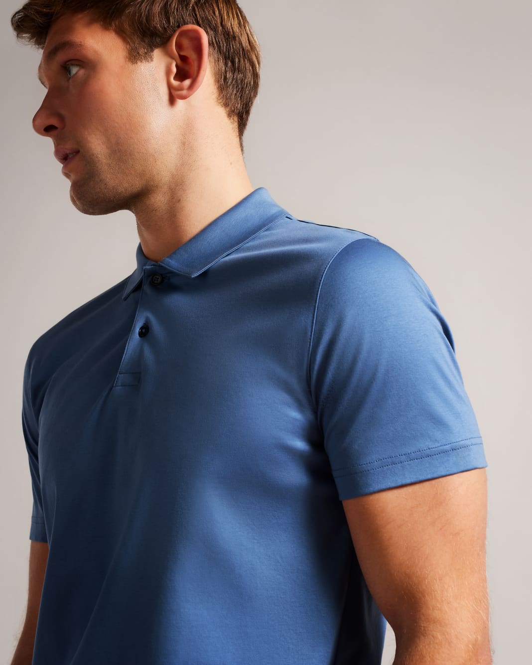 테드베이커 Tedbaker Short Sleeve Slim Fit Polo Shirt,Dark Blue