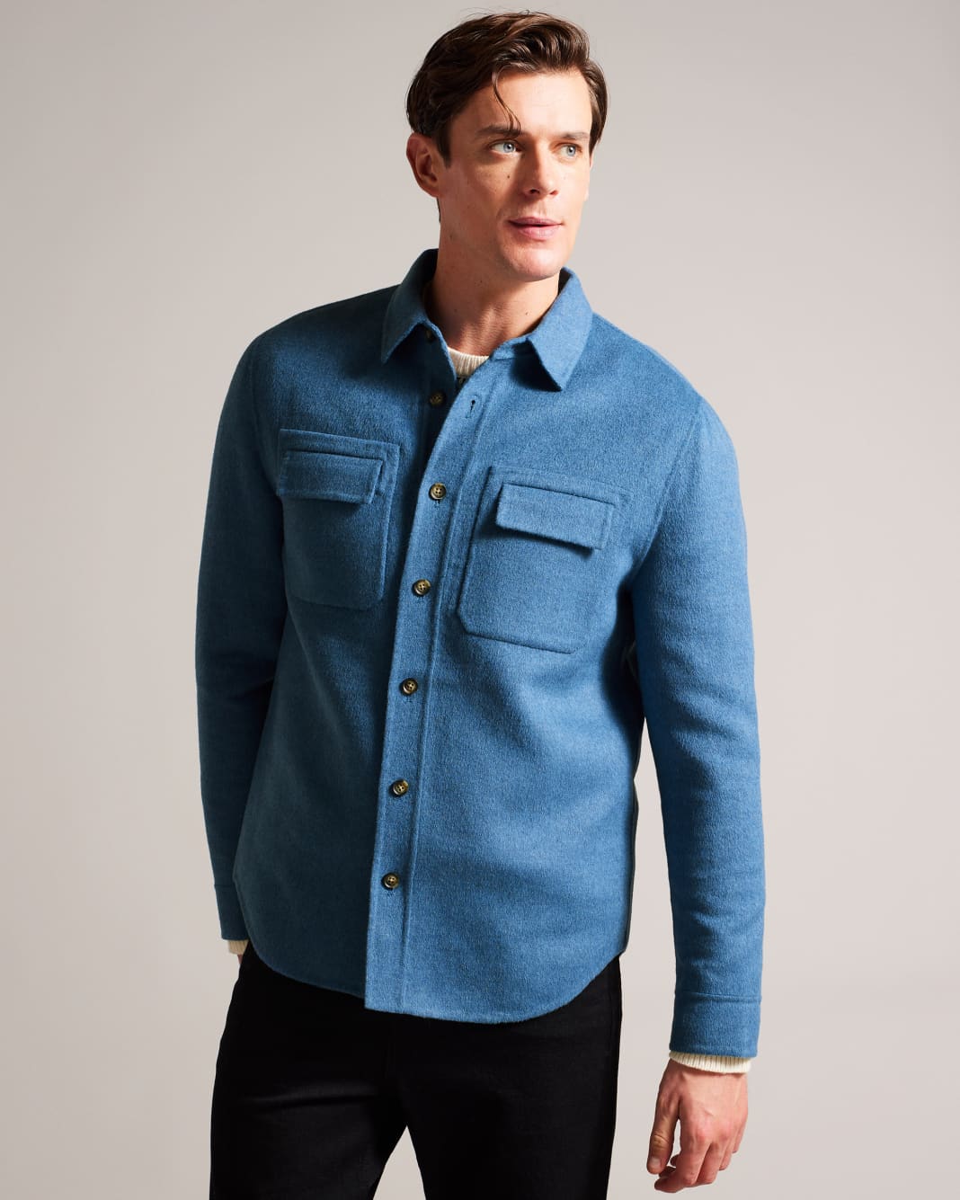 테드베이커 Tedbaker Wool Blend Overshirt