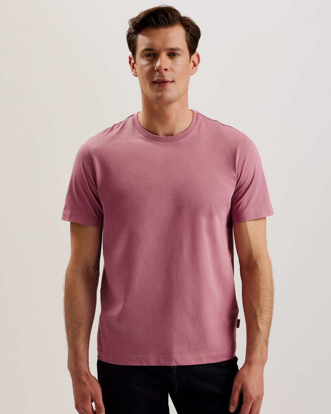 테드베이커 Tedbaker Short Sleeve Regular Fit Plain T-shirt,Pink