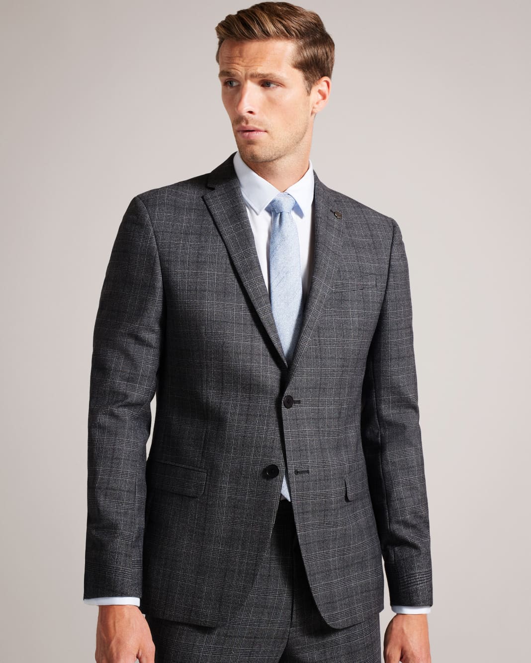 테드베이커 Tedbaker Slim Fit Wool Check Suit Jacket