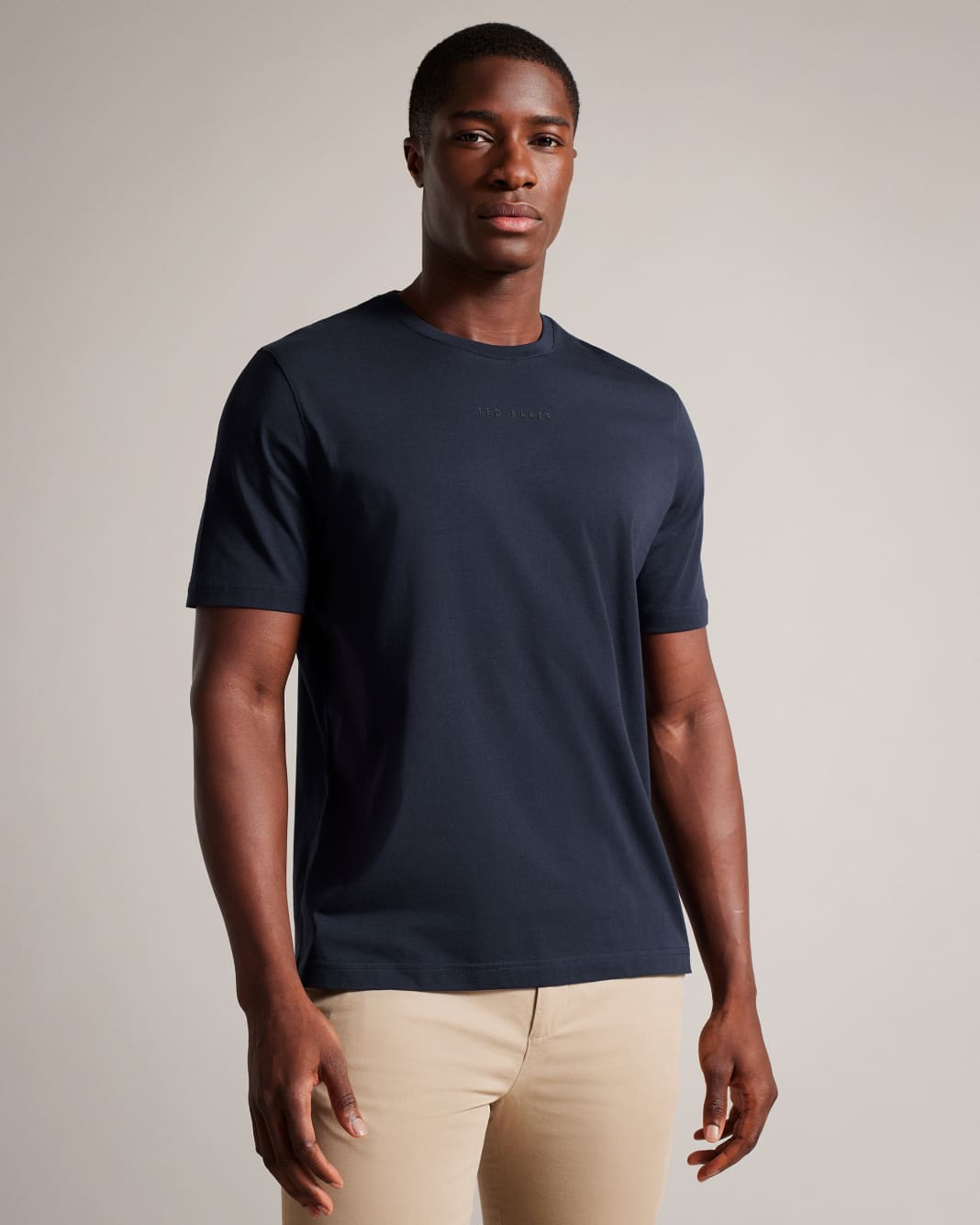 테드베이커 Tedbaker Short Sleeve Branded T-Shirt,Navy