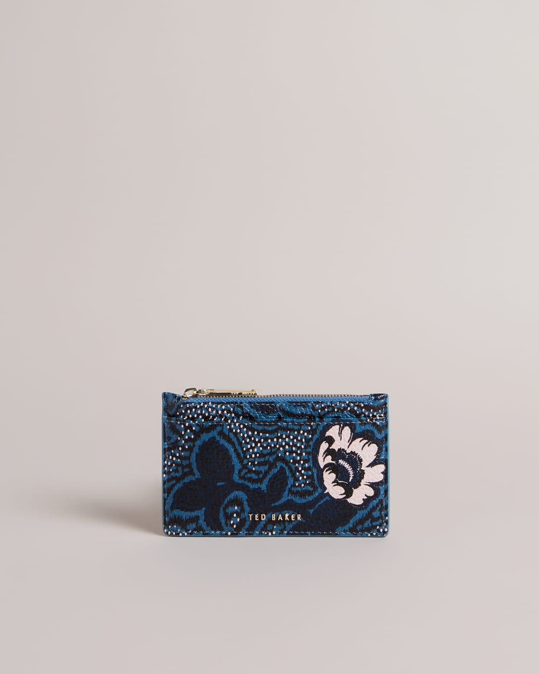 테드 베이커 카드지갑 Ted Baker Printed Zipped Card Holder,Dark Blue